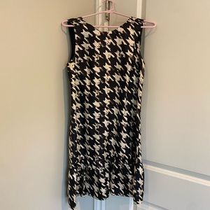 J Crew houndstooth silk dress